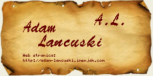 Adam Lančuški vizit kartica
